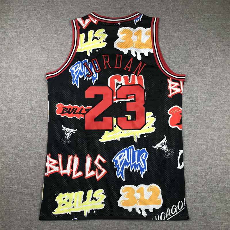 Men Chicago Bulls 23 Jordan Black 2024 NBA Jersey